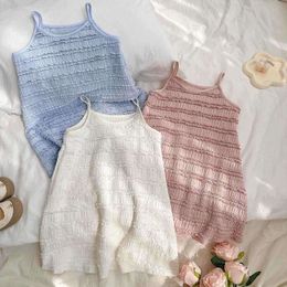 Girls Dress Summer 2024 Dresses for Kids Sleeveless Children Princess Costume Cute Lace Baby Clothing 1-8years L2405