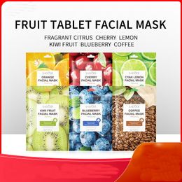Fruit Tablet Facial Mask Fragrant Citrus Lemo Nourishing Moisturising Refreshing Skin Oil Control Blackhead Remover Wrapped Mask Face Mask Cosmetic Face Skin Care