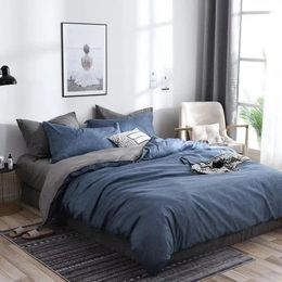 Bedding Sets Solid Colors Home Duvet Cover Set Special Grain Soft Cotton Comforter & Pillowcase