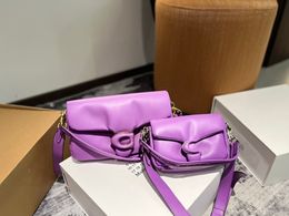 Designer PILLOW TABBY # 26 Shoulder Bag Women's Gradient Cross body Bag Fashion NAPA Sheepskin Interior Partition Design Classic Luxury Purple Handbag