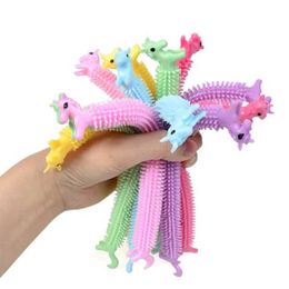 Decompression Toy 3 fun rod worm face Fidget toys stretch rope TPR rope stress resistant toy stretch rope relieve autism ventilation toy B240515