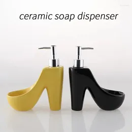 Liquid Soap Dispenser High Heels Sponge Holder Bottle Ceramic Hand Sanitizer Shower Gel Dish For Bathroom Kitchen
