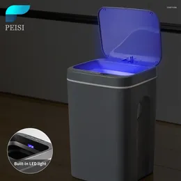 Liquid Soap Dispenser PEISI Automatic Wastebin Trash Can Smart Induction In The Toilet Bathroom Electric Type Touch Bin Paper Basket