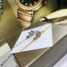 Bracelet must be used by famous designer fashion High end silver full diamond bracelet for women with light with Original logo bvilgarly
