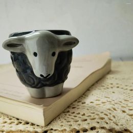 Mugs Cute Ceramic Lamb Egg Tray With Irregular Shape