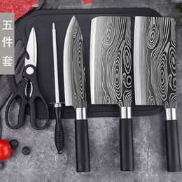 Damascus Household Set Chef's Stainless Steel Slicing Bone Chopping Kitchen Knife