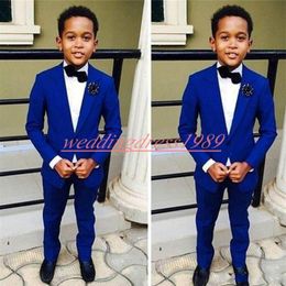 2019 Boy Suits Tuxedos Best Man Groomsmen Suits Boy's Formal Wear Wedding Tuxedos Kids Suits Jacket Pants 264y