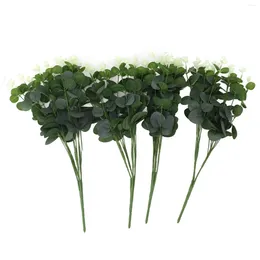 Decorative Flowers Eucalyptus Stems Decor Easy Cleaning Eco Friendly High Simulation Leaves Sturdy For Living Room Wedding