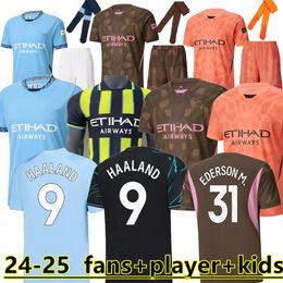 24 25 Haaland Soccer Jerseys 4º Ano Novo Chinês do Dragão Rodrigo Grealish Mans Cities de Bruyne Foden 24 25 Camisetas de futebol Final de Kits Campeões M. 888