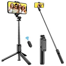 Selfie Monopods Tripod with detachable wireless remote control 4-in-1 expandable portable selfie stick and mobile phone tripodB240515