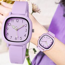 Wristwatches Fashion Women Watch Silicone Quartz For Clock Valentine's Day Ladies Watches Relogios Feminino