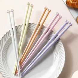 Chopsticks Cartoon Animal 1Pair Anti-slip Reusable Portable Sushi Sticks Family Grade Kitchen Tableware Gadget
