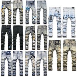 Ksubi Jeans Women Designer Mens Jean Skinny Baggy Womens Slim Ripped Pants with Holes Man Straight Design Leg Hop Motorcycle True Stacked 2A2H