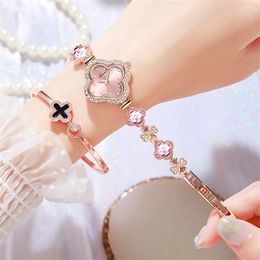 2024 new Amani four-leaf clover lady 2023 new about temperament trend fashion small bracelet female watch