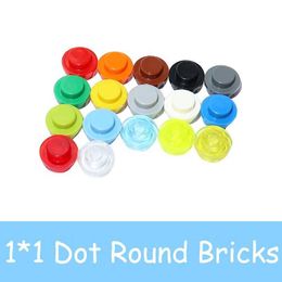 Other Toys 250PCS MOC assembly particles 4073 6141 flat circular 1x1 point DIY building block 1 * 1 digital light block childrens education toy S245163 S245163