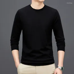Men's T Shirts 806 Warm O-Neck Knitwear Autumn Winter Business Casual Comfortable Bottoming Tops Vintage Simple Youth All-Match Pullovers