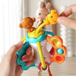 Other Toys Montessori string sensor toy for infants aged 6 to 12 months silicone activity toy for infants aged 1 to 3 years educational toy S245163 S245163