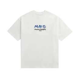 Men's T-Shirts New Letter Cartoon Niche Trend Retro Casual Men and Women Versatile Margiela T-shirt Loose Short Slves T240515