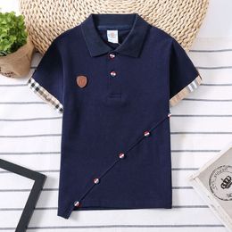 Children Polo Shirt Solid Kids Boys Polo Shirts Korea Fashion Boys Designer Clothes School Uniform 2-14 Years 240515
