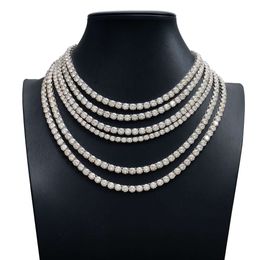 6.5Mm 5Mm D Vvs Moissanite Diamond Tennis Chain Bracelet Necklaces Wholesale Sinocre S Sterling Couple