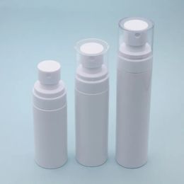 60ml 100ml White Hand Sanitizer Spray Bottle Cosmetic Travel Refillable Skincare Plastic Lotion Bottles with Pump LL