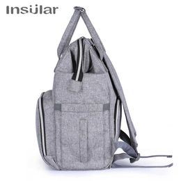 Diaper Bags Insular Baby Diaper Bag Backpack Mommy Maternity Stroller Nappy Backpack Large Capacity Nursing Changing Bag For Baby Stroller Y240515
