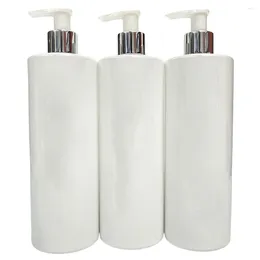 Liquid Soap Dispenser 3pcs 500ML Bamboo Pump Bathroom PET Dish Bottle Lotion Refillable Shower Gel Frosted Container