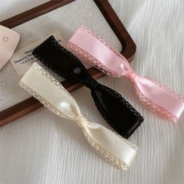 Woman Ballet Style Princess Lace Satin Bowknot Hairpins Ladies Hair Spring Clips Hair Accessories Barrettes Side Clip Ornaments