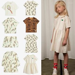 Clothing Sets Mini R 2024 Summer Kid Top Shirt And Shorts Set Brand Girls Dress Panda Printed Tee Short Sleeve Causal Child Dresses