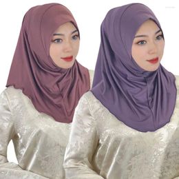 Ethnic Clothing Ramadan Eid Muslim Women Hijab Easy To Wear Scarf Islamic Full Cover Headwraps Arab Shawls Middle East Turban One Piece