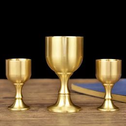 50100ml Brass Wine Glass Cocktail Glass Drinking Liquor Tumbler Cup Brass Goblet Bar Party Home Kitchen Accessories 240515