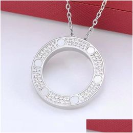 Pendant Necklaces New Designer Necklace Love Necklaces Classics Pendant Fashion Diamond Mans Valentines Day Gifts For Woman Drop Deliv Dh8Sg