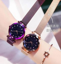 Top brand diamondstudded rose gold ladies watch minimalist star magnetic buckle fashion casual women039s watch waterproof watc4538249