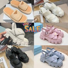 Designer Sandals Rubber Thick Soled Baotou Ladies Casual Heightening Buckle Woman luxury Pink Outdoor Beach coolness exercise Sandal size 35-40