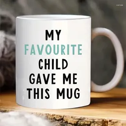 Mugs 11oz Favorite Mug Dad Gift Mum Birthday Tea Cup Ceramic Coffee Double-Sided Design Drinkware Home Decor