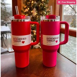 the Quencher H20 40oz Mugs Cosmo Pink Parade Target Red Tumblers Insulated Car Cups Stainless St stanliness standliness stanleiness standleiness staneliness CWB5