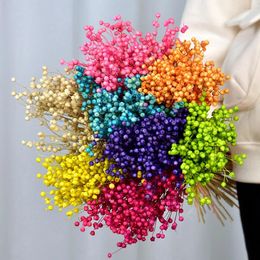 Decorative Flowers Natural Dried Flower Rich Acacia Bean Immortal Bouquet DIY Material Living Room Home Art Decoration Craft Gift Accessorie