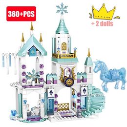 Blocks Friends Princess Castle House Sets for Girls Movies Royal It Playground Horse Carriage DIY Building Blocks Toy Childrens Gifts 2022 WX