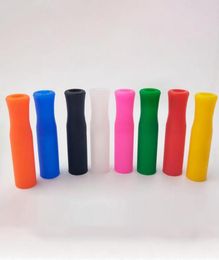 Straws Silicone Tips for 6MM Stainless Steel Straws Tooth Collision Prevention Straws Cover Silicone Tubes 11 Colours Available1918365