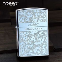 Zoro Zorro Kerosene Lighter Male Pure Copper Creative White Ice Tang Grass Personality Windproof Old-fashioned Gift to Boyfriend