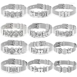 Strand Fashion Adjustable Stainless Steel Mesh Bracelet Set Love Lock Charm Brand Bracelets Bangle For Woman Men Jewelry Gift