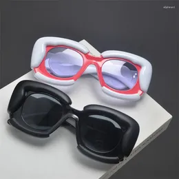 Sunglasses 2024 Oversized Square Women UV400 Protection Design Cloud Shape Sun Glasses Rim Shades For Men