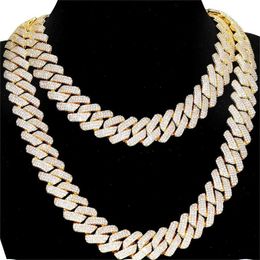 Custom Iced Out Sterling Sier Gold Plated Pass Diamond Tester Moissanite Cuban Link Chain