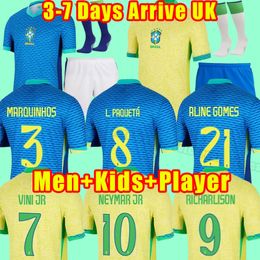 3XL 4XL 2024 2025 BrazilS soccer jerseys MARCELO PELE PAQUETA NERES COUTINHO FIRMINO JESUS VINI JR 24 25 BrasilS football shirt fans player version home away men kids