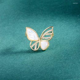 Brooches Korean Mini Mothershell Small Butterfly Brooch Anti-slip Fashion Suit Accessories Temperament Corsage Collar Pin