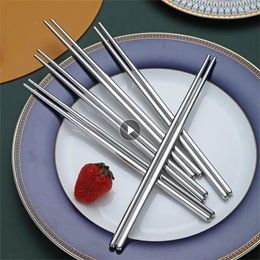 Chopsticks Non-slip Lightweight Anti-slip Chinese 1/2/5 Pairs Tableware Stainless Steel Insulation Reusable Metal