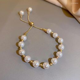 Bangle 1pc Women Imitation Pearl Bracelet Simple Adjustable Tassel Temperament Versatile Fashion Hand Jewelry