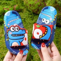 Dinosaur Boy Surprise Girl Cute Cartoon Home Indoor Slippers kid shoe Fashion Casual Non-Slip Bathroom Shoe L2405