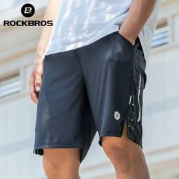 Men's Shorts ROCKBROS Running Shorts Unisex ClothExercise Gym Shorts Spandex Jogging Fitness Breathable Bicycle Outdoor Sports Equipment J240510