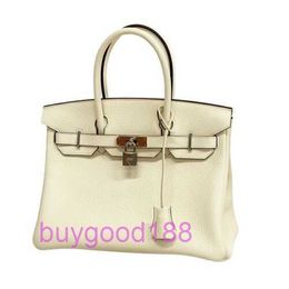 AA Briddkin Top Luxury Designer Totes Bag Stylish Trend Shoulder Bag 30 White Leather Handbag Authentic Womens Handbag